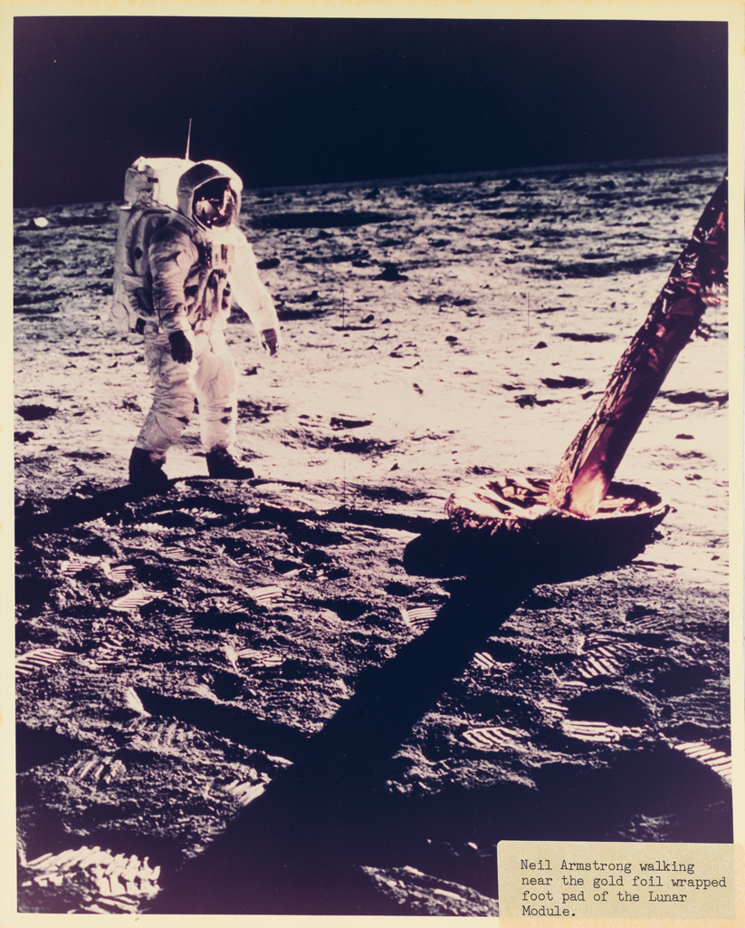 (APOLLO SPACE MISSIONS) An archive of 6 period binders containing approximately 280 photographs depicting Apollo Missions 10, 11, 12, 1